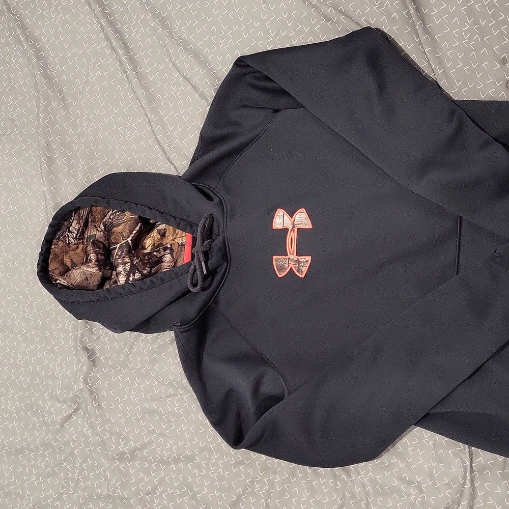 Under Armour hot pink and camo hoodie